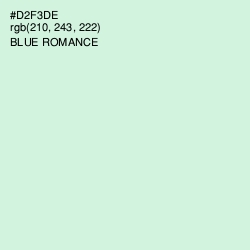 #D2F3DE - Blue Romance Color Image